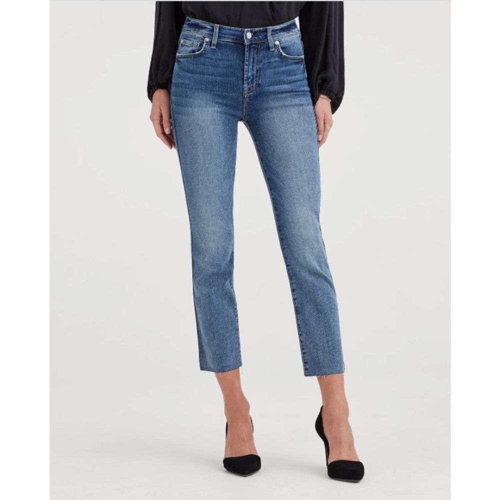 7 For All Mankind Edie B(air) Authentic Raw Hem Jeans - Size 26